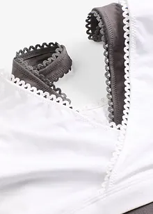 Vendbar BH-topp med myk, økologisk bomull (2-pack), bonprix