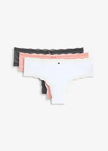 Brasiliansk truse med glanseffekt (3-pack), bonprix