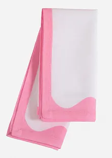 Tøyservietter i økologisk bomull med farget kant (2-pack), bonprix