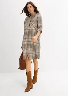 Skjortekjole i 100% bomull, bonprix