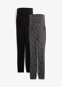 Mammaleggings i økologisk bomull (2-pack), bonprix