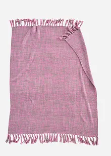 Forseggjort kosepledd med frynser, bonprix