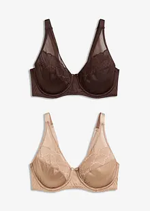 Bøyle-BH med glanseffekt (2-pack), bonprix