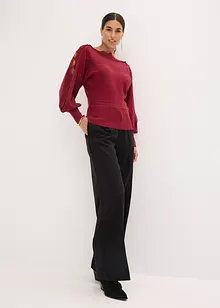 Finstrikket genser i lett viskosemiks, bonprix