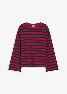 Stripemønstret topp i økologisk bomull, bonprix