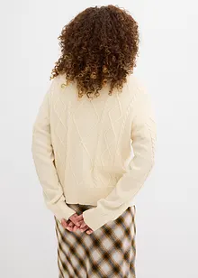 Cardigan med knyting, bonprix