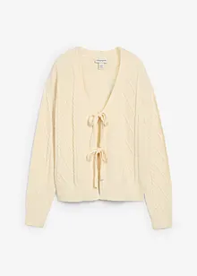 Cardigan med knyting, bonprix