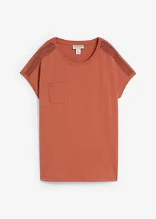 Ledig topp med blonder, bonprix