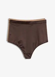 Shape-stringtruse i materiale med glans, lett formende (2-pack), bonprix