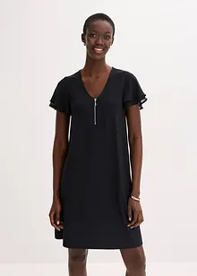 Trikotkjole med chiffonermer, bonprix