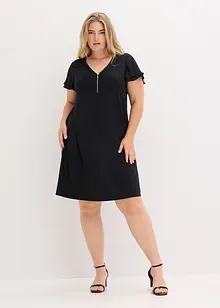 Trikotkjole med chiffonermer, bonprix