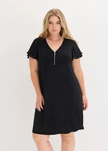 Trikotkjole med chiffonermer, bonprix