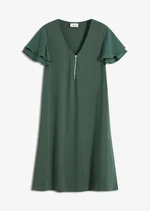 Trikotkjole med chiffonermer, bonprix