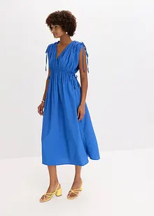 Maxikjole med vide ermer av strukturert materiale, bonprix