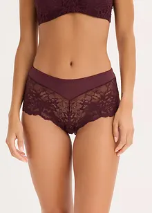 Høy truse med delikate blonder, bonprix