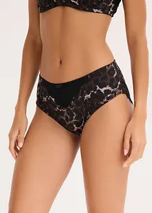 Truse med høy midje og nydelige blonder (2-pack), bonprix