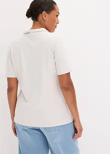 Poloskjorte i viskosemiks, bonprix