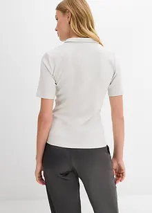 Poloskjorte i viskosemiks, bonprix