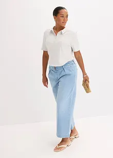 Poloskjorte i viskosemiks, bonprix