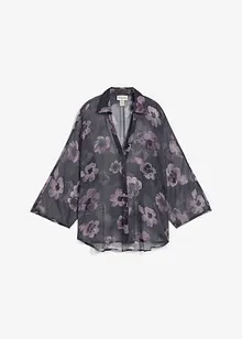 Oversized skjorte i luftig chiffon, bonprix
