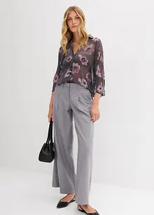 Oversized skjorte i luftig chiffon, bonprix