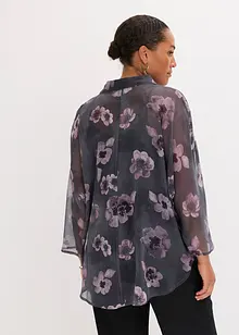 Oversized skjorte i luftig chiffon, bonprix