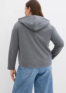 Sweatjakke med hette av myk scuba, bonprix