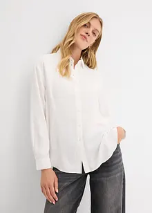 Skjortebluse av myk viskose, bonprix