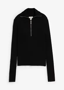 Ribbestrikket topp i myk viskosemiks, bonprix