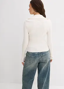 Ribbestrikket topp i myk viskosemiks, bonprix