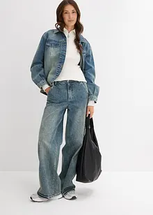 Ribbestrikket topp i myk viskosemiks, bonprix