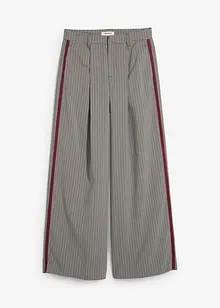 Bukse med legg og kontraststriper, bonprix