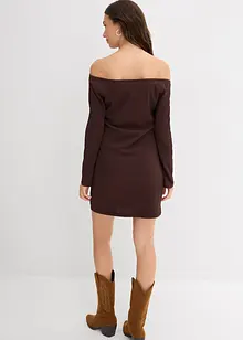 Off shoulder-kjole i strukturert krepp, bonprix
