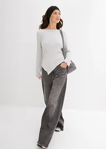 Ribbestrikket topp i myk viskosemiks, bonprix