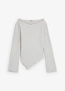 Ribbestrikket topp i myk viskosemiks, bonprix