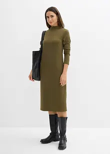 Kjole i Punto di Roma-materiale med ståkrage, bonprix