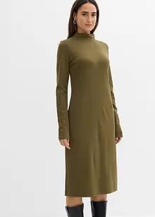 Kjole i Punto di Roma-materiale med ståkrage, bonprix