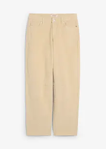 Barel-kordbukse Mid Waist, bonprix