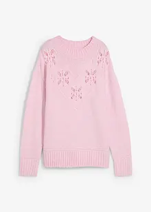 Grovstrikket genser i myk garnmiks med ull, bonprix