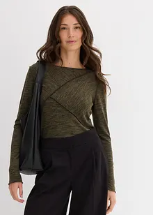 Langermet topp i myk viskosemiks, bonprix