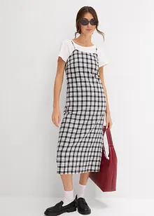 Flanellkjole med stropper av 100% bomull, bonprix