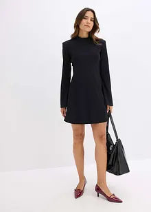 Minikjole i A-modell med trompetermer, bonprix