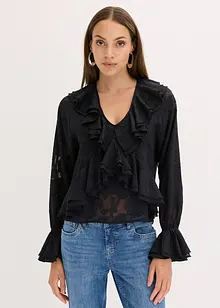 Lett transparent chiffonbluse, bonprix