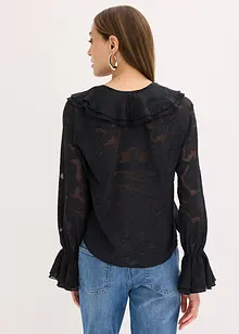 Lett transparent chiffonbluse, bonprix