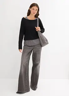 Singlet og langermet topp (sett i 2 deler) av jersey, bonprix