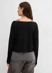 Singlet og langermet topp (sett i 2 deler) av jersey, bonprix