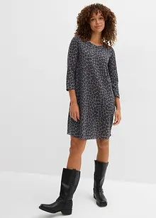 Kort trikotkjole i strikket look, bonprix
