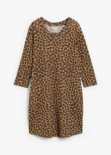 Kort trikotkjole i strikket look, bonprix