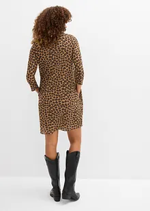 Kort trikotkjole i strikket look, bonprix