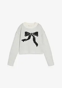 Strikkegenser med sløyfe, bonprix